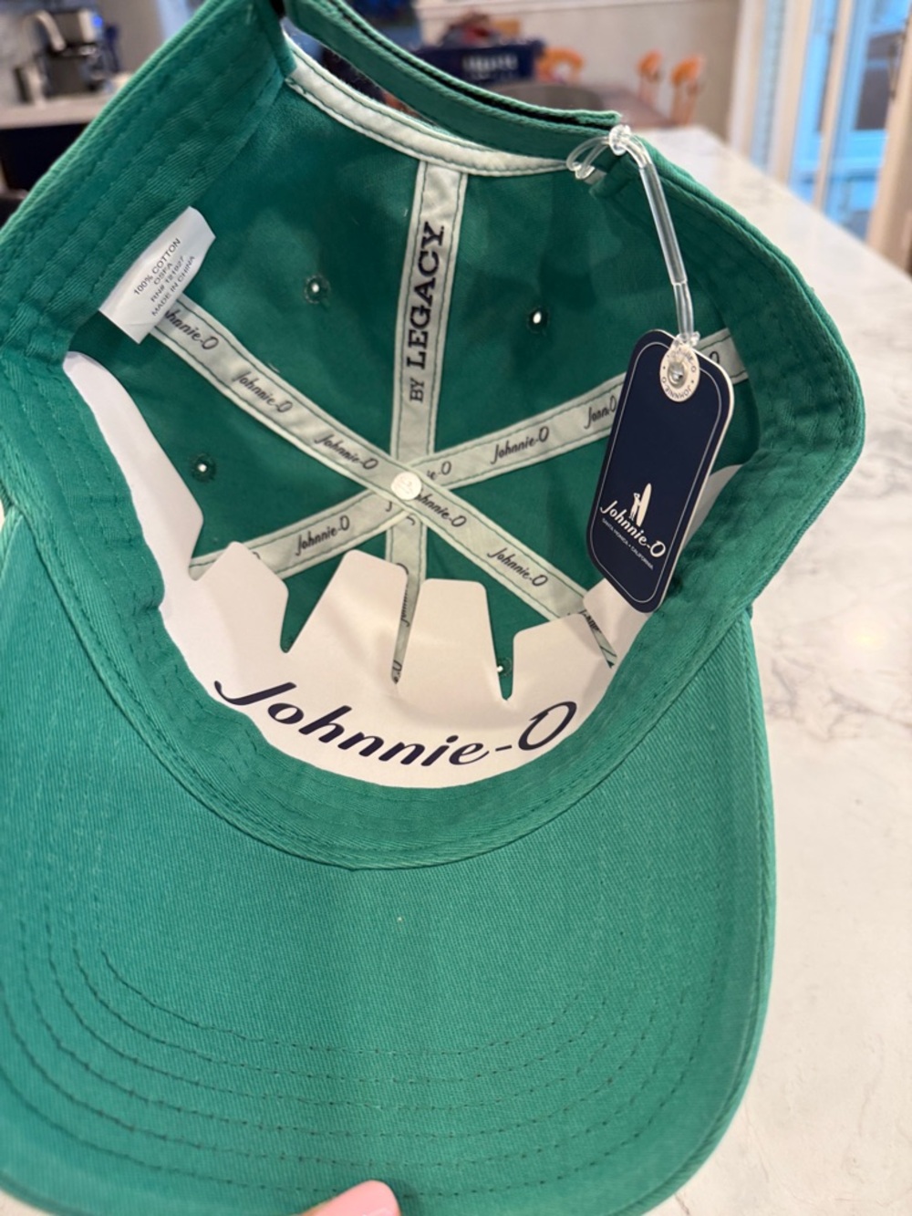 johnnie-O Green Cap with Yellow Surfer Logo-NWT - Picture 5 of 6